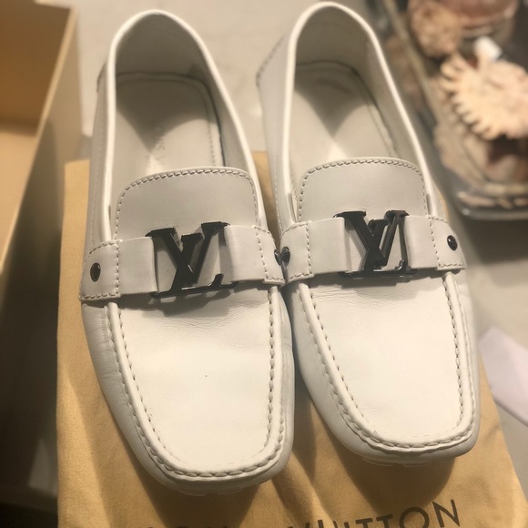 louis vuitton mens white loafers